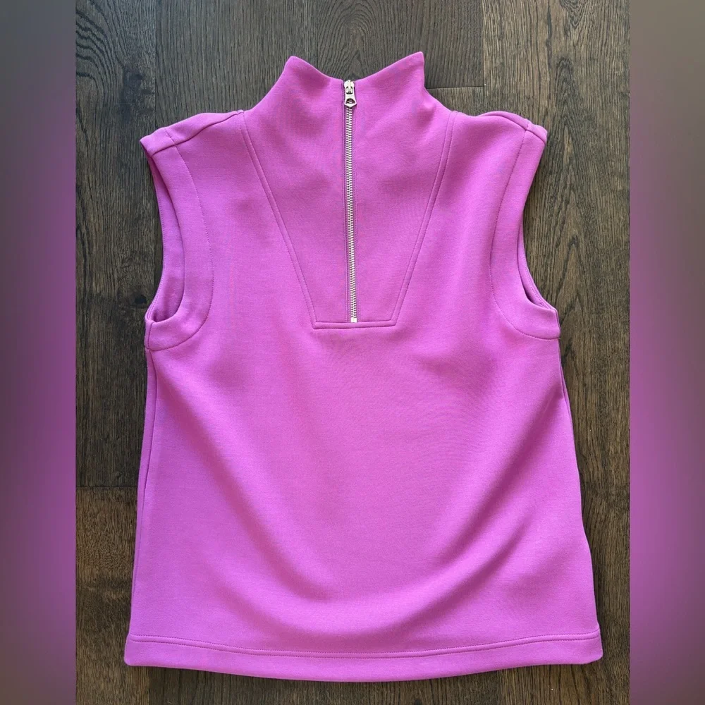 Varley Like New Magnolia Half Zip Double Soft Tank in Striking Purple XXS - Picture 2 of 6